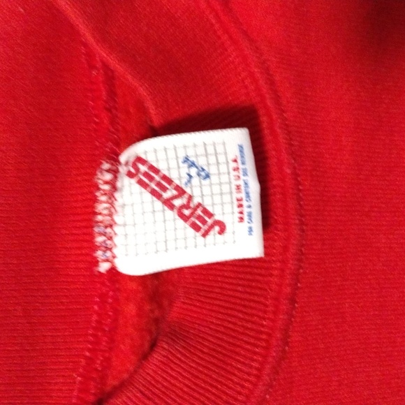 Jerzees Red sweatshirt size Large - Picture 2 of 2